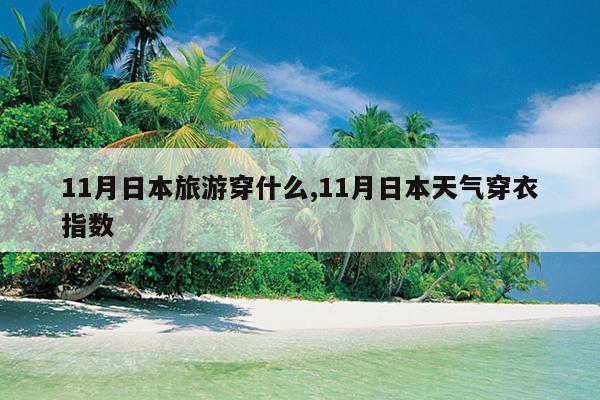 11月日本旅游穿什么,11月日本天气穿衣指数