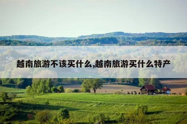 越南旅游不该买什么,越南旅游买什么特产