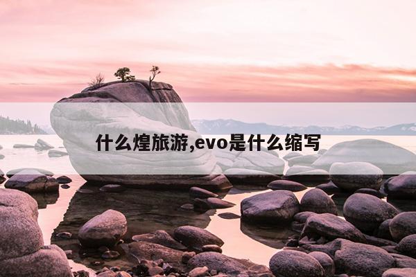 什么煌旅游,evo是什么缩写