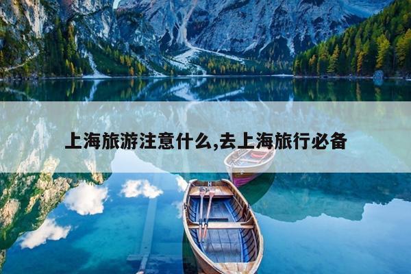 上海旅游注意什么,去上海旅行必备