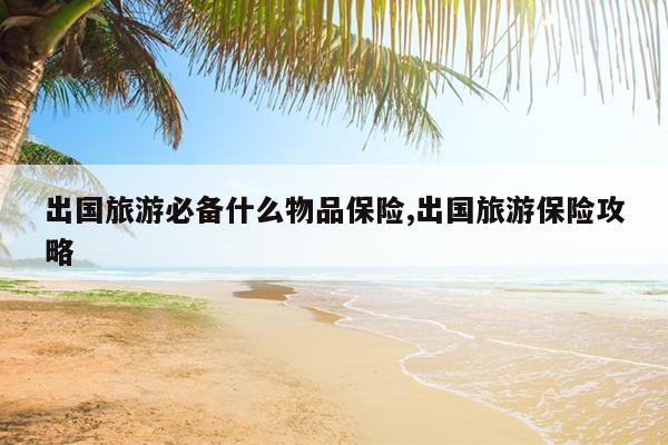 出国旅游必备什么物品保险,出国旅游保险攻略