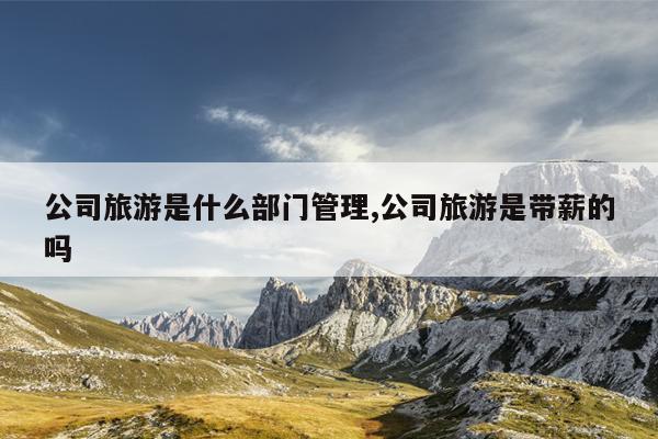 公司旅游是什么部门管理,公司旅游是带薪的吗