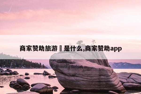 商家赞助旅游劵是什么,商家赞助app